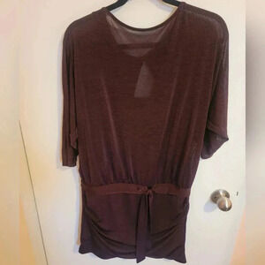 White House Black Market Dress Womens Medium Petite MP Dress Button Cocktail